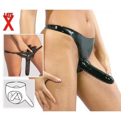 Latex Briefs With 3 Dildos - Trosa Med 3 Dongar 