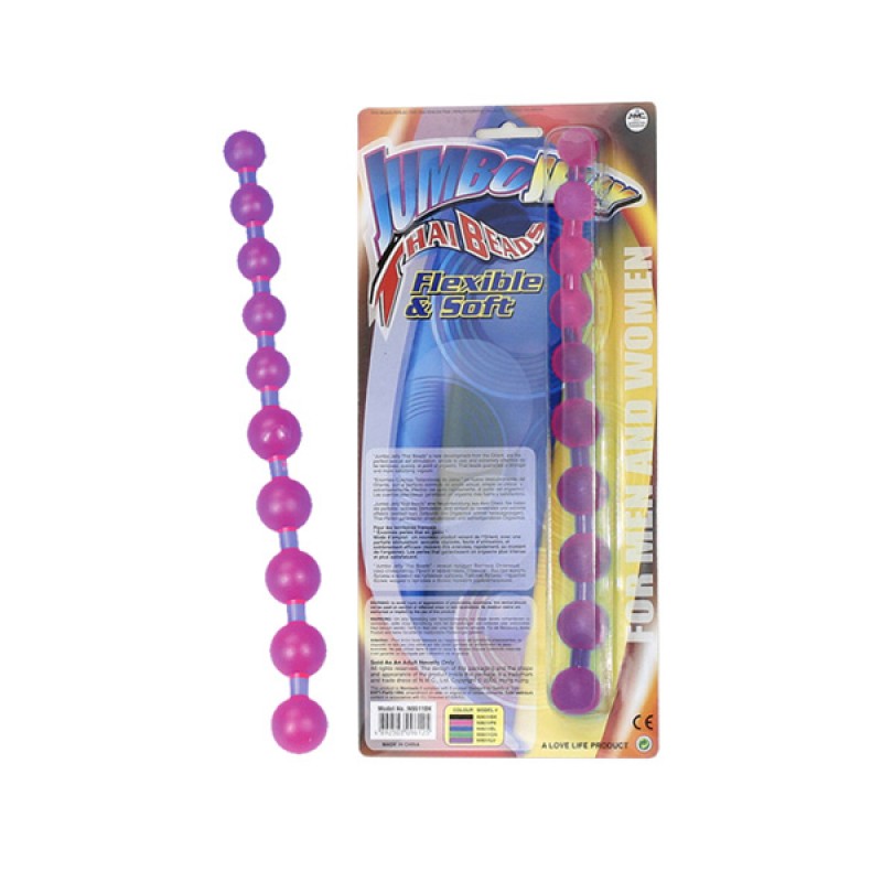 Jumbo Jelly Thai Beads - Lila