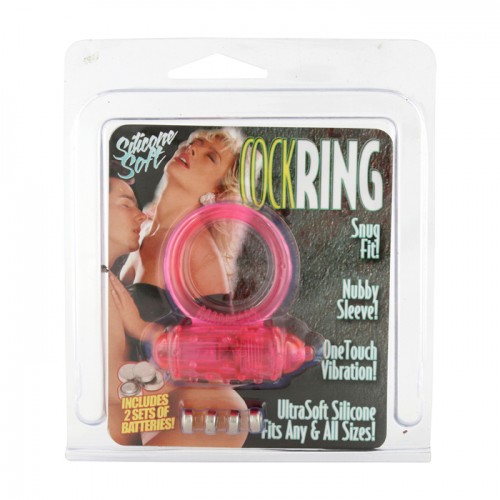 Vibrating Silicone CockRing Pink