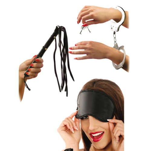 Lovers Fantasy Kit - Handbojor, Piska & Ögonmask