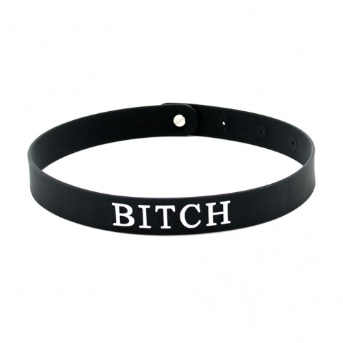 Halsband Med Text - "BITCH"