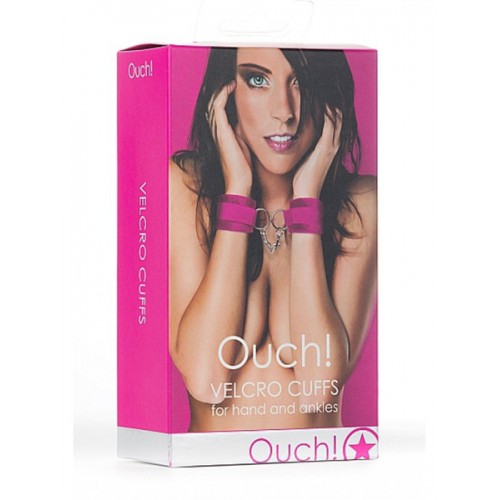 Ouch Velcro Cuffs - Hand & Fotbojor - Chockrosa