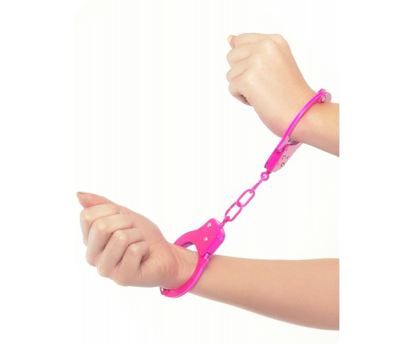 Neon Fun Cuffs - Neonrosa Handbojor