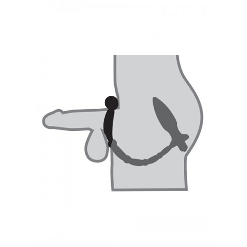 Ass-Kicker With Cockring - Vibrerande Penisring & Prostatastimulator