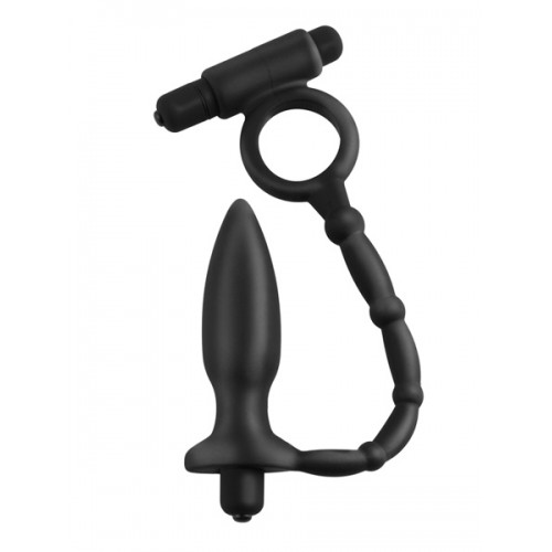 Ass-Kicker With Cockring - Vibrerande Penisring & Prostatastimulator