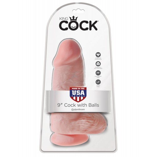 King Cock 9" Chubby XXXL-dong With Balls 