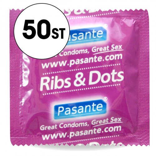 Pasante Kondom - Dots & Ribs/Intensity - 50-Pack 