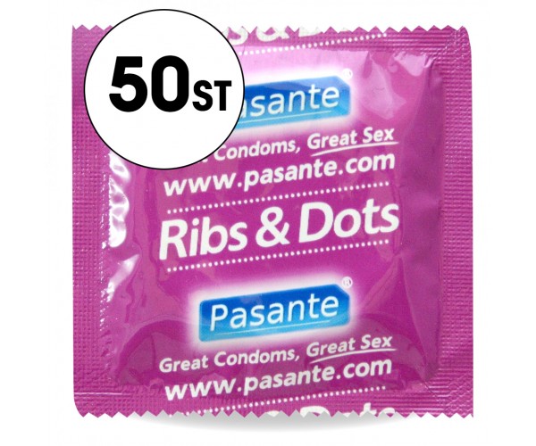 Pasante Kondom - Dots & Ribs - 50-Pack 