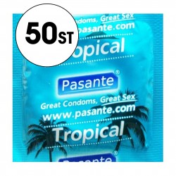 Pasante Kondom - Tropical/Fruktsmak - 50-Pack 