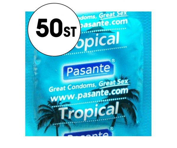 Pasante Kondom - Tropical/Fruktsmak - 50-Pack 