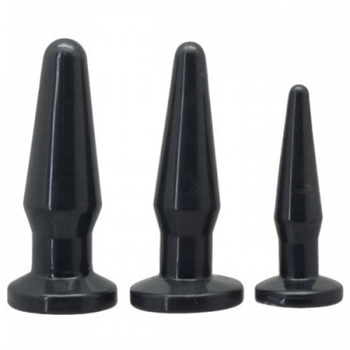 Timeless Butt Plugs - 3-Pack - Svart