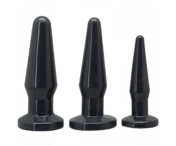 Timeless Butt Plugs - 3-Pack - Svart