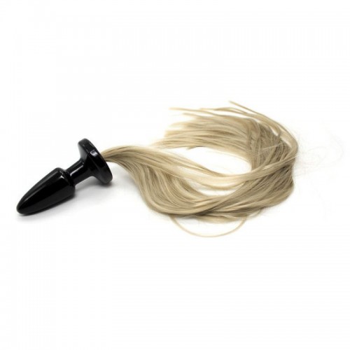 Fetish Art - Long Blond Horse Tail Plug