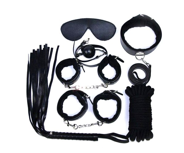 Fetish Art Bondage Kit Svart - Nybörjarkit 8 Delar!