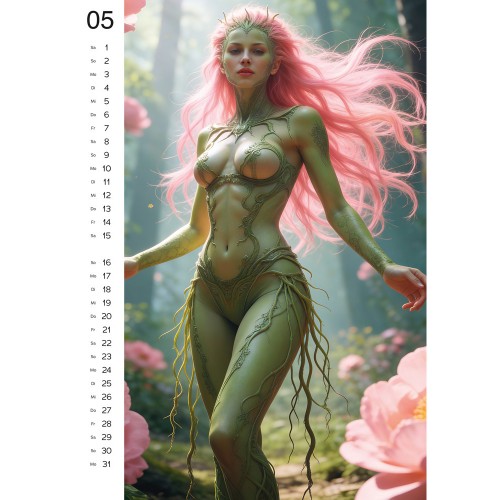 Wild Fantasy erotisk kalender 2027 – vågad och förförisk väggkalender med fantasifulla och heta bilder
