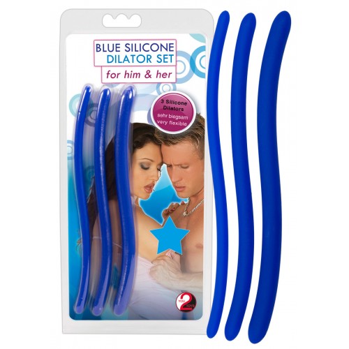 Blue Silicone Dilator Set - 3 Delar