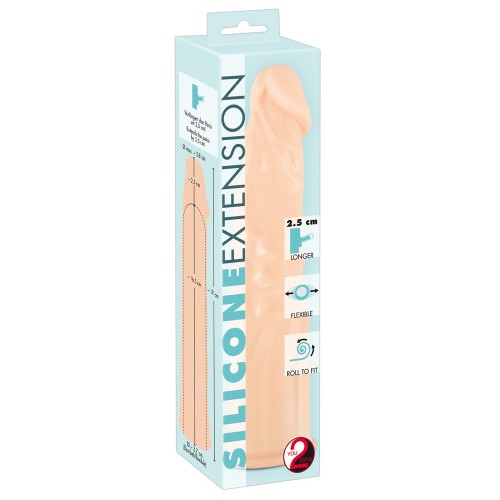 Silicone Extension Sleeve +2,5 cm - Natur Silicone Extension Sleeve +2,5 cm - Natur