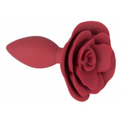 Rose Silicone Butt Plug - Rosenröd