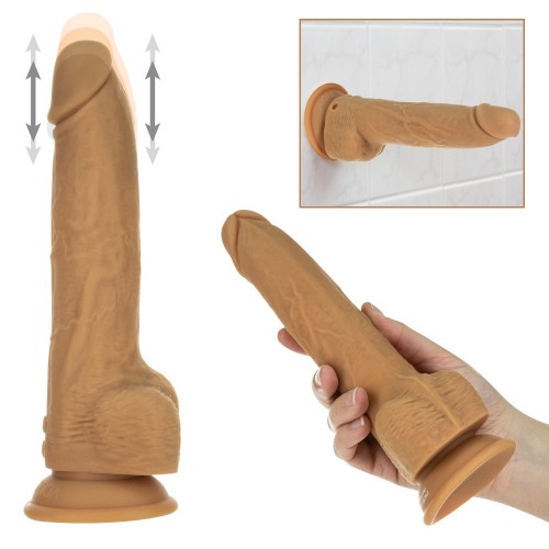 Naked Addiction Caramel 9" Thrusting Dildo