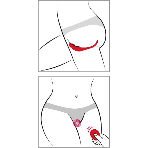 Sweet Smile RC Slim Panty Vibrator - Röd