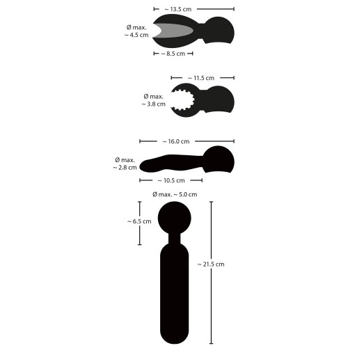 Couples Wand Vibrator + 3 tillbehör & värmefunktion