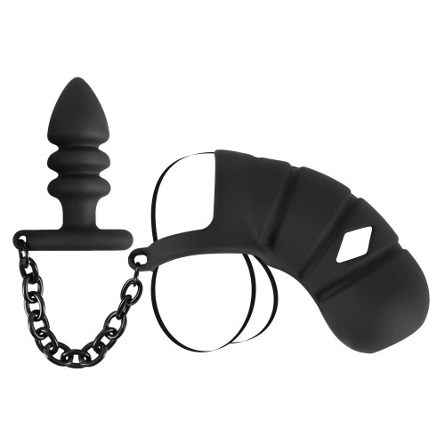 Cock Cage With Butt Plug Cock Cage With Butt Plug