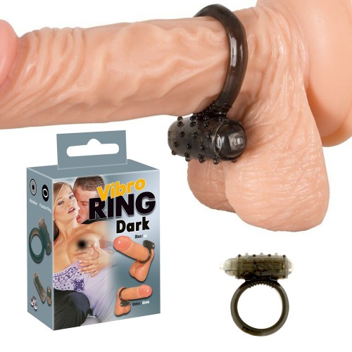 Vibrating Silicone CockRing Black