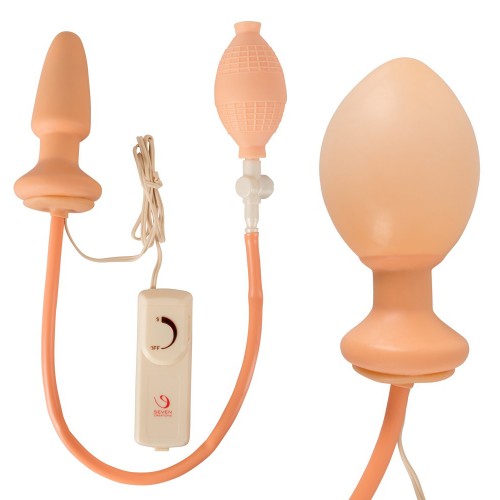 Inflatable & Vibrating Buttplug - Natur Inflatable & Vibrating Buttplug - Natur