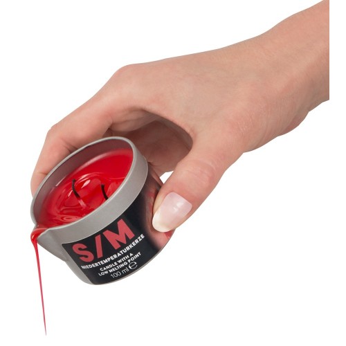 Candle In A Tin - Rött vaxljus för stearinlekar