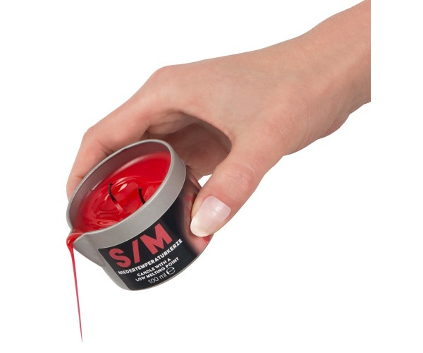 Candle In A Tin - Rött vaxljus för stearinlekar