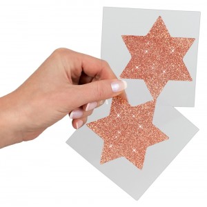 Titty Sticker Star Big Copper - Extra Stora