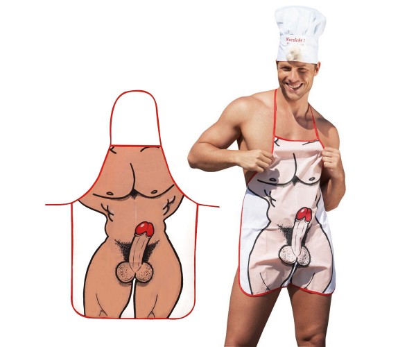 Förkläde Med Tryck - Naken Man