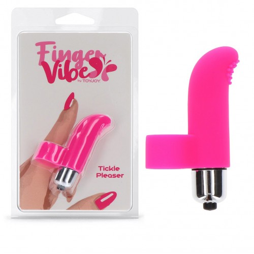 Toy Joy Finger Vibe Tickle Pleaser fingerformad vibrator med kittlande spetsar för klitorisstimulans – diskret och lättanvänd fingervibrator