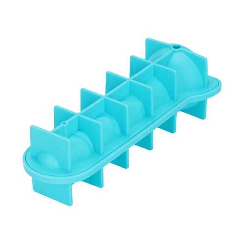 Turkos silikonform för stor penisformad iskub – livsmedelssäker silikon med tratt för fest och möhippa