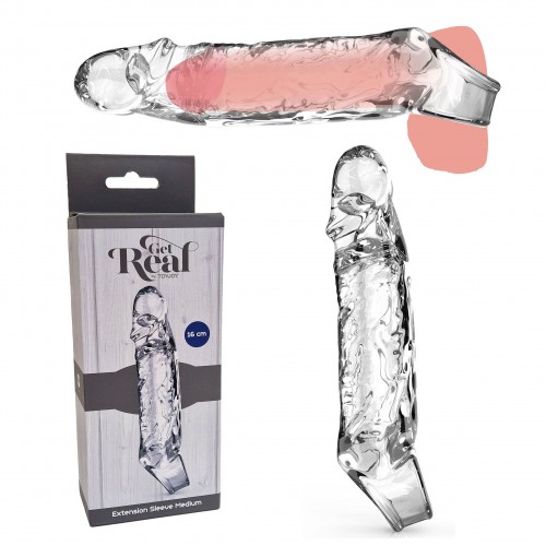 Get Real Extension Sleeve Clear - Medium +4cm Get Real Extension Sleeve Clear - Medium +4cm