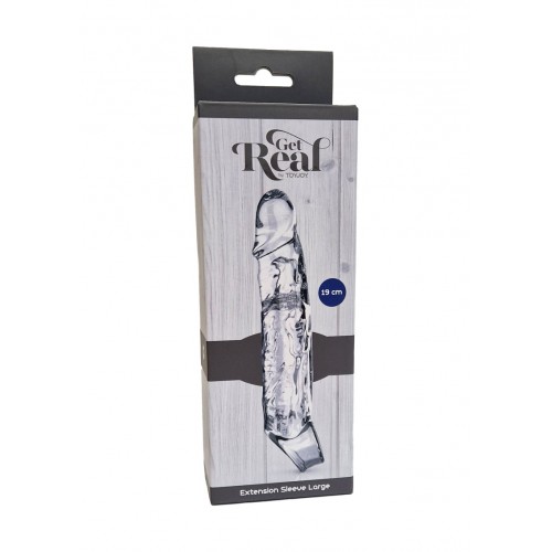 Get Real Extension Sleeve Clear - Large +7cm