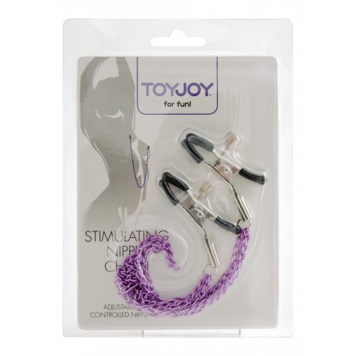 Nipple Chain With Clamps - Lila Kedja