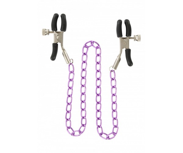 Nipple Chain With Clamps - Lila Kedja