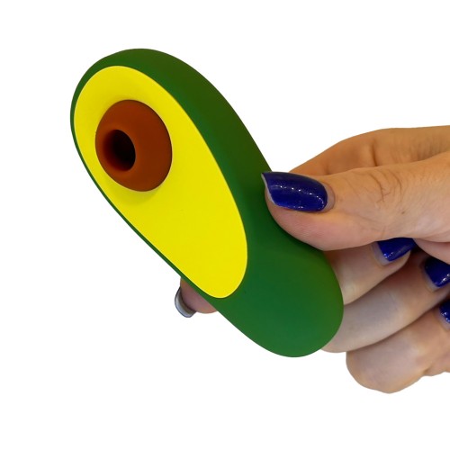 Holy Guacamoly Air Stimulator grön lufttrycksstimulator i rolig avokadoform – beröringsfri klitorisstimulans med Pleasure Air-teknik