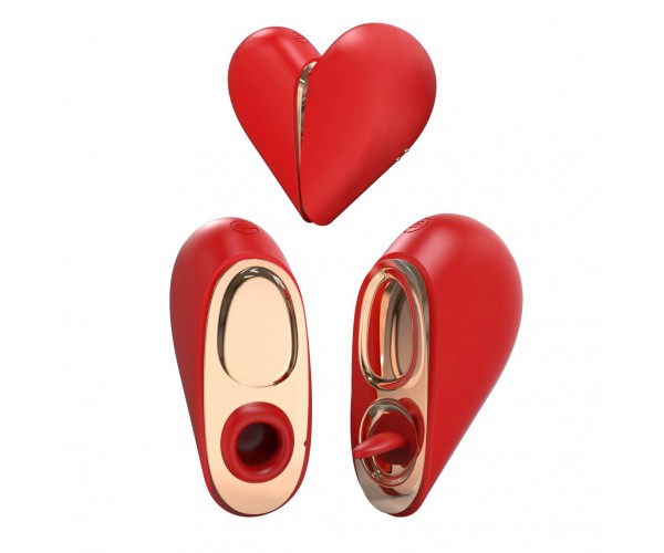 Heartbreaker 2 in 1 - Lufttrycksvibrator & Slickande Tunga