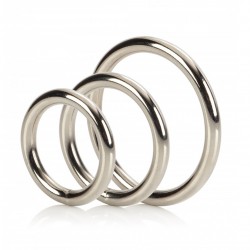 Metal Silver Rings - Set med pung- / penisringar