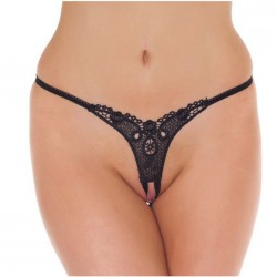 Amorable - Open G-string Med Öppen Gren - Svart