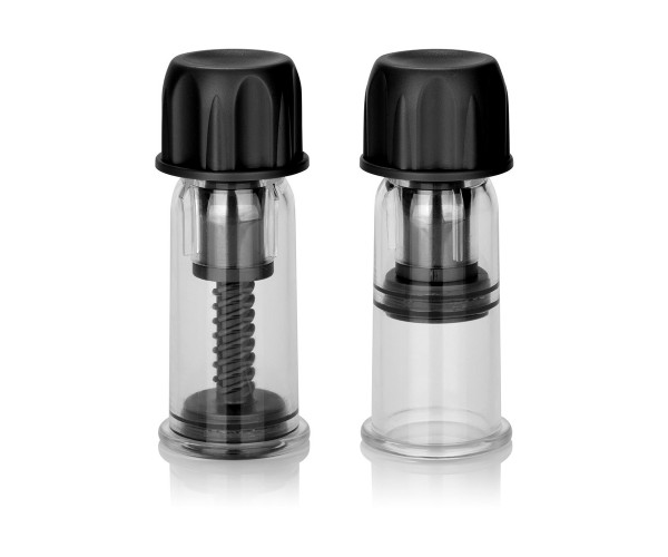 Nipple Play Vacuum Twist Suckers - Svart