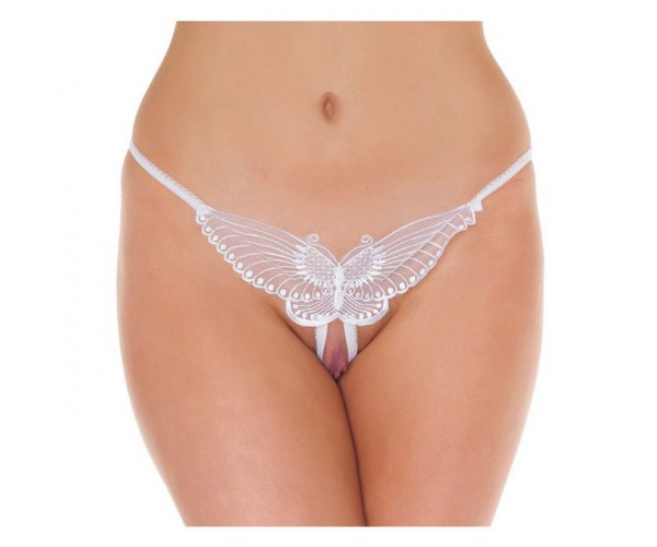 Amorable Open Butterfly String - White