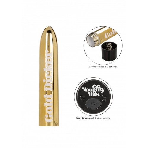 Gold Dicker Personal Vibrator