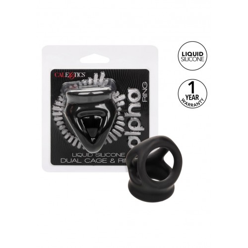 Alpha Dual Cage Cockring & Stretcher