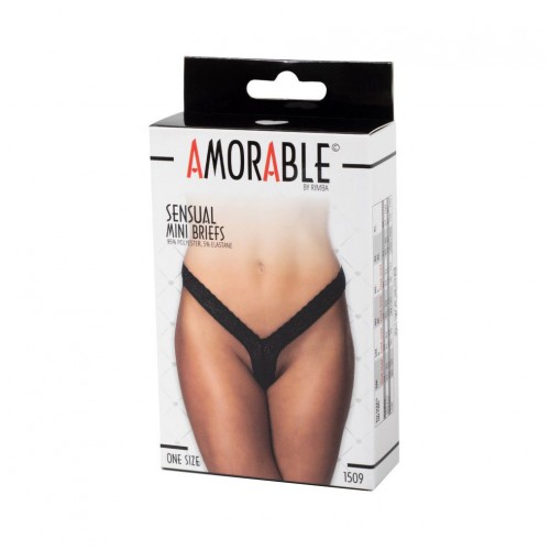 Amorable Sensual Mini Briefs Black