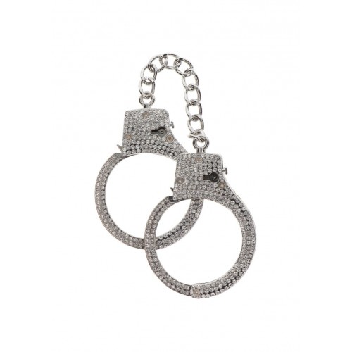 Diamond Wrist Cuffs Silver