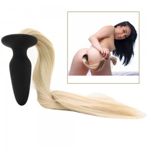 Filly Tails Silicone Butt Plug - Blond