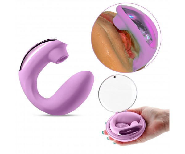 Euphoria 2-i-1 Lufttryck & Vibration - Pastellrosa